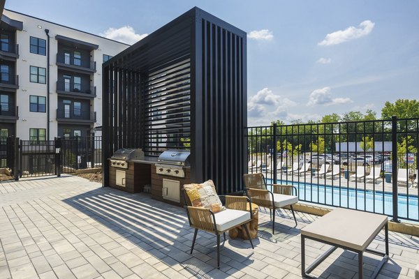 patio at Bowery West Apartments