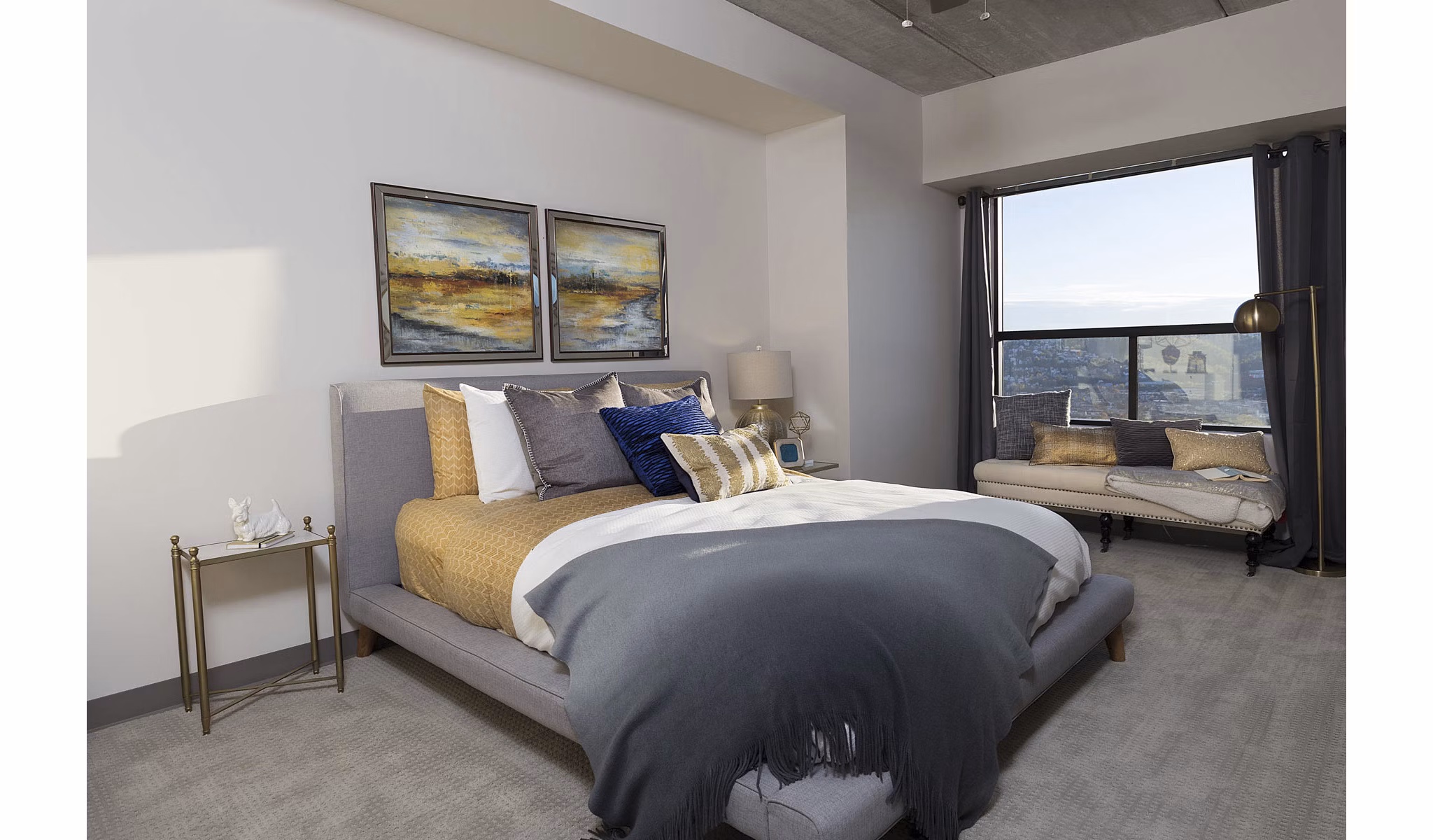 bedroom at SkyVue Apartments