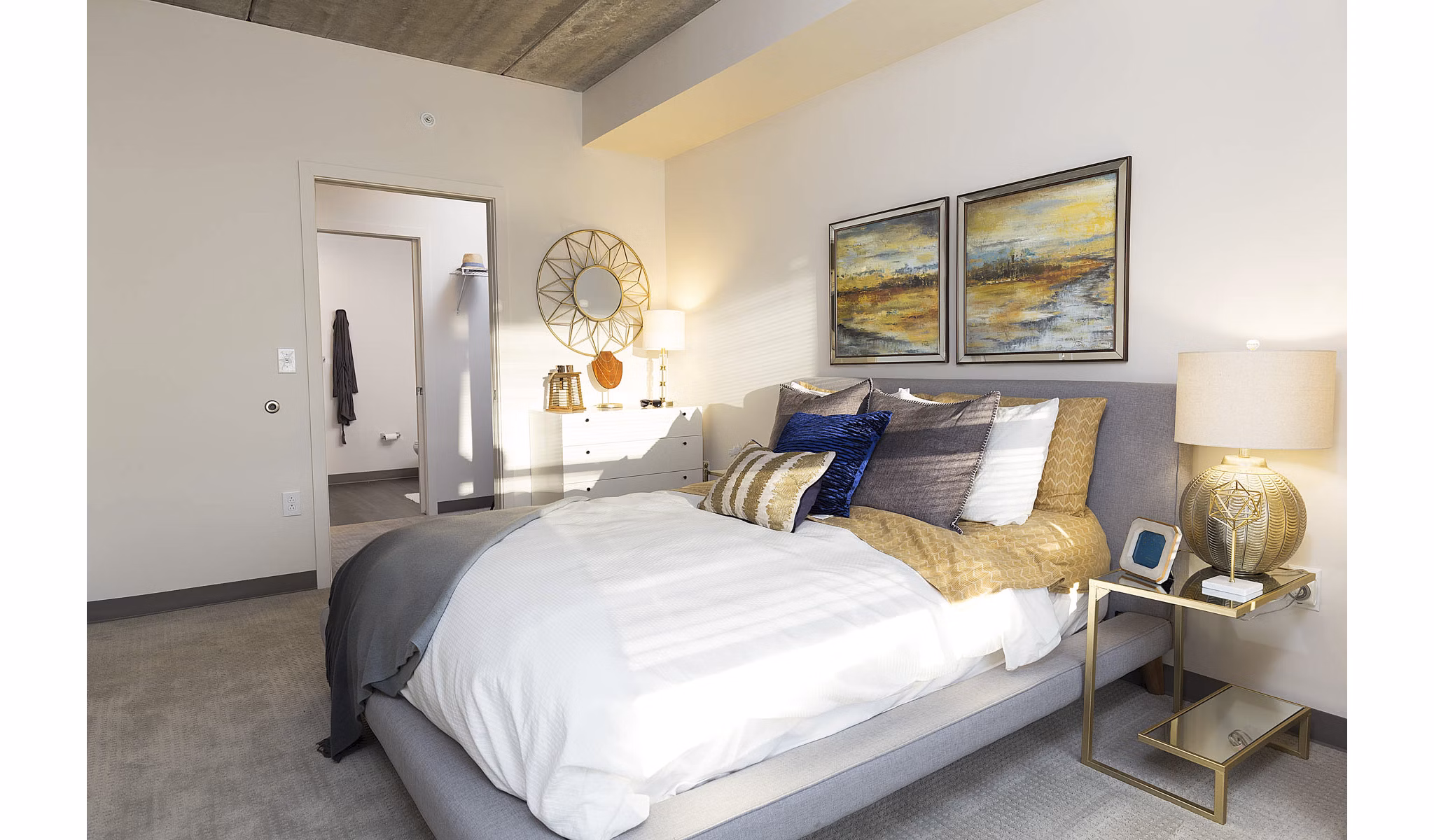 bedroom at SkyVue Apartments