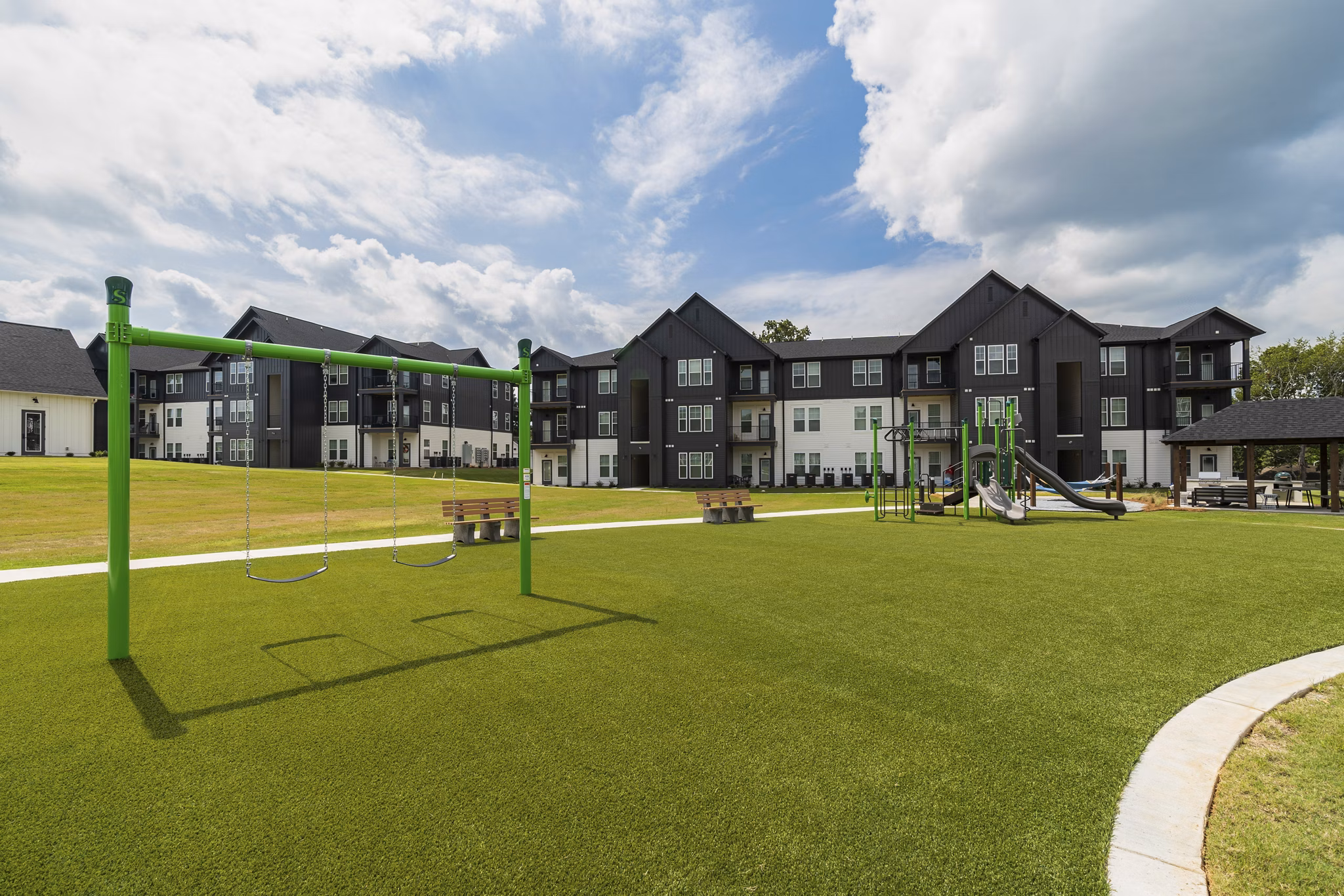 Recreational area featuring lush green spaces at The Gabriel Apartments
