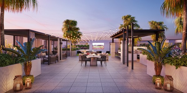 Aster & Links Apartments: Elegant clubhouse with modern furnishings and vibrant decor