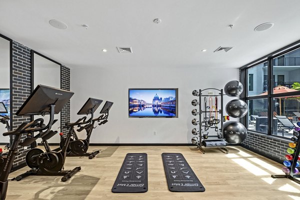 fitness center at Aster & Links Apartments