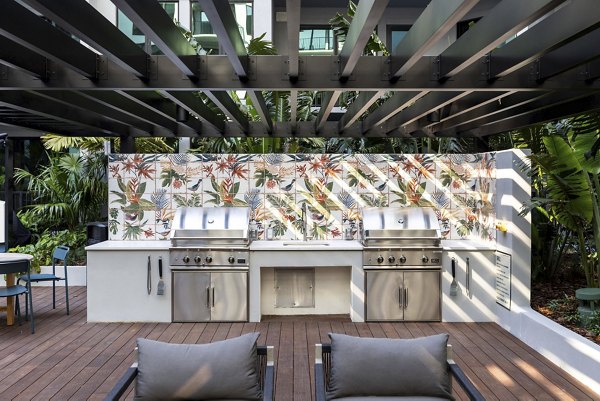 grill area at Aster & Links Apartments