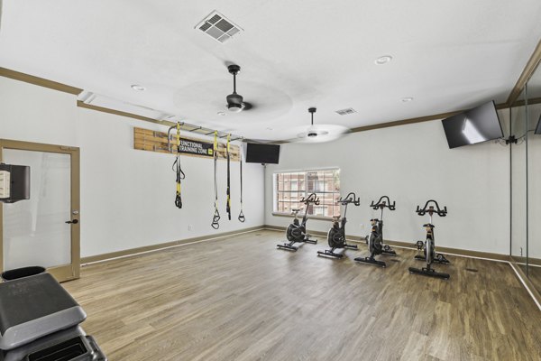 yoga/spin studio at Enclave at La Frontera Apartments