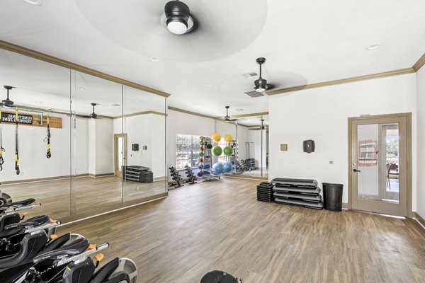yoga/spin studio at Enclave at La Frontera Apartments