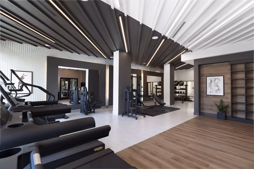fitness center at Lume Apartments 