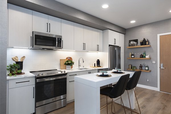 kitchen at Lume Apartments 