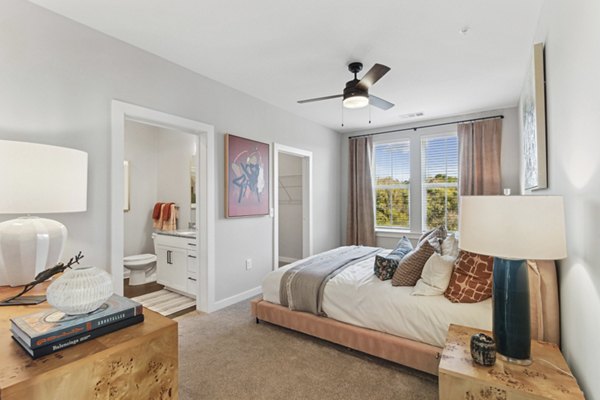 bedroom at Series at Riverview Landing Apartments