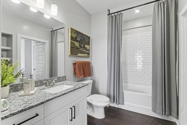 bathroom at Series at Riverview Landing Apartments