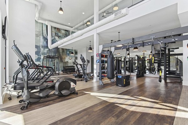 fitness center at Series at Riverview Landing Apartments