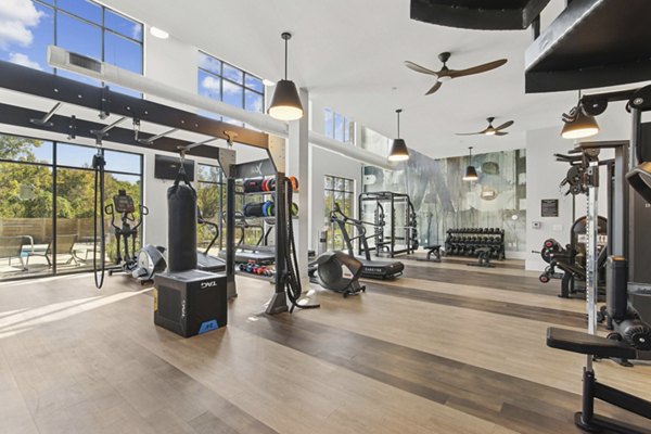 fitness center at Series at Riverview Landing Apartments