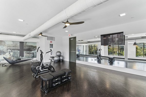 fitness center at Series at Riverview Landing Apartments