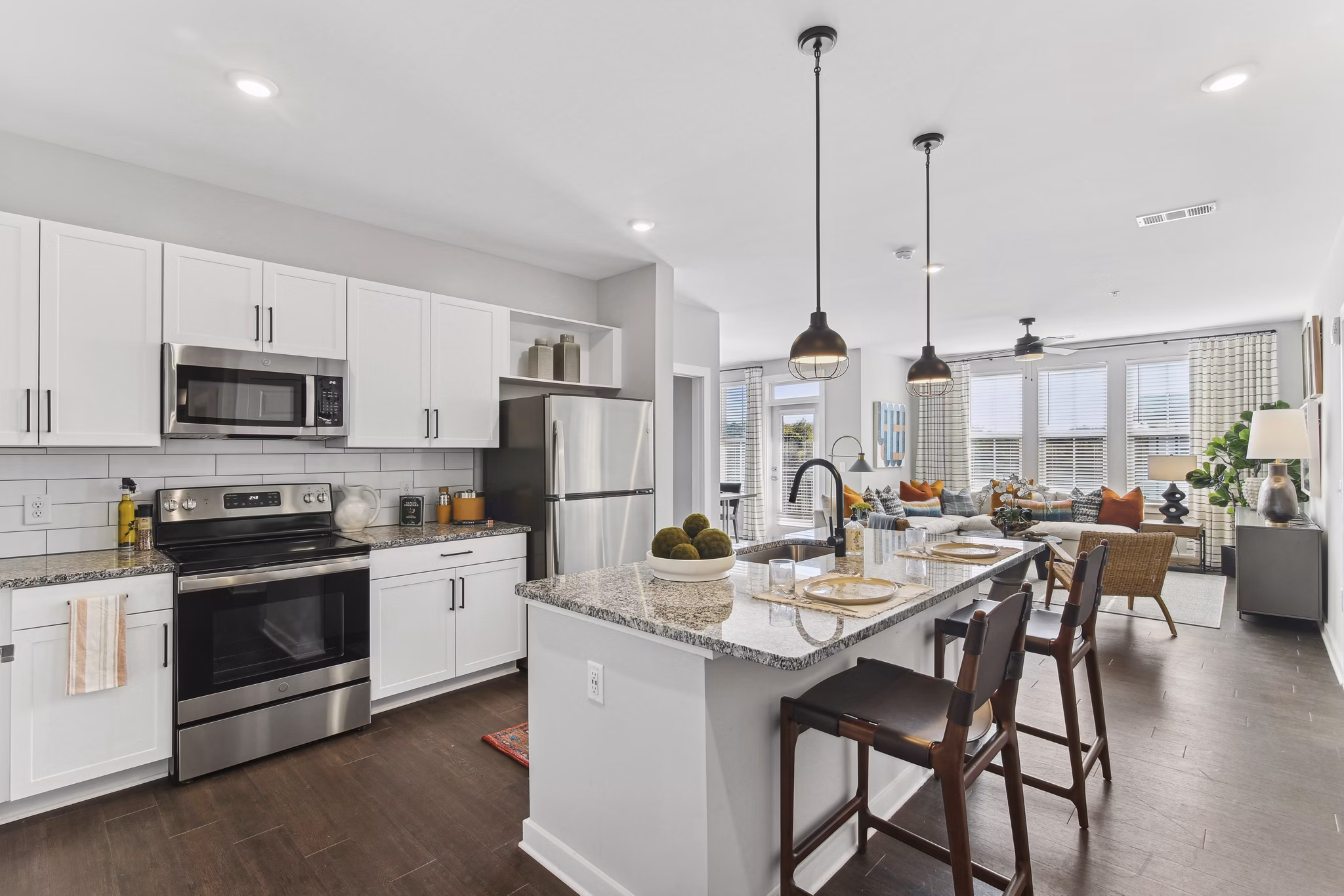 kitchen at Series at Riverview Landing Apartments