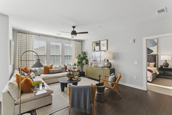 living room at Series at Riverview Landing Apartments