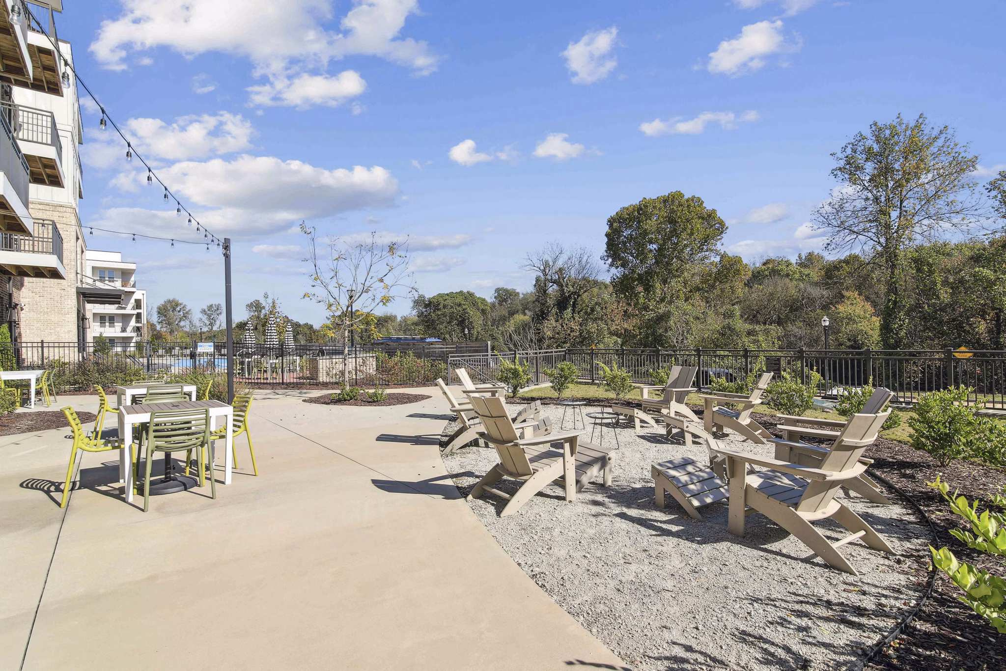 patio at Series at Riverview Landing Apartments