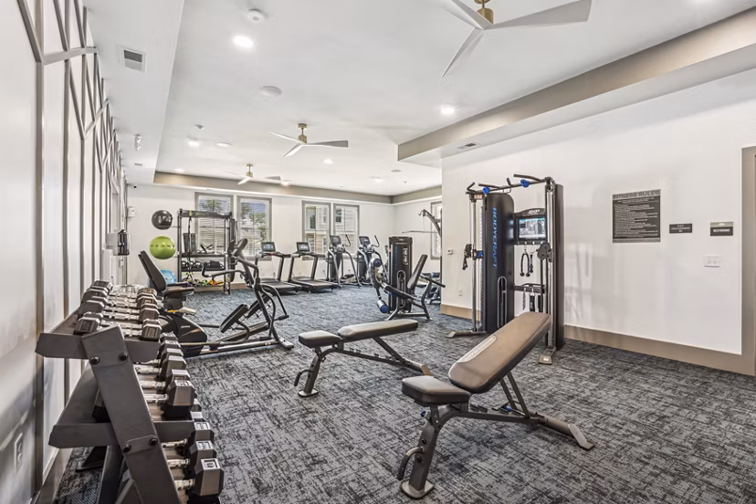 fitness center at 4000 Margaret Apartments