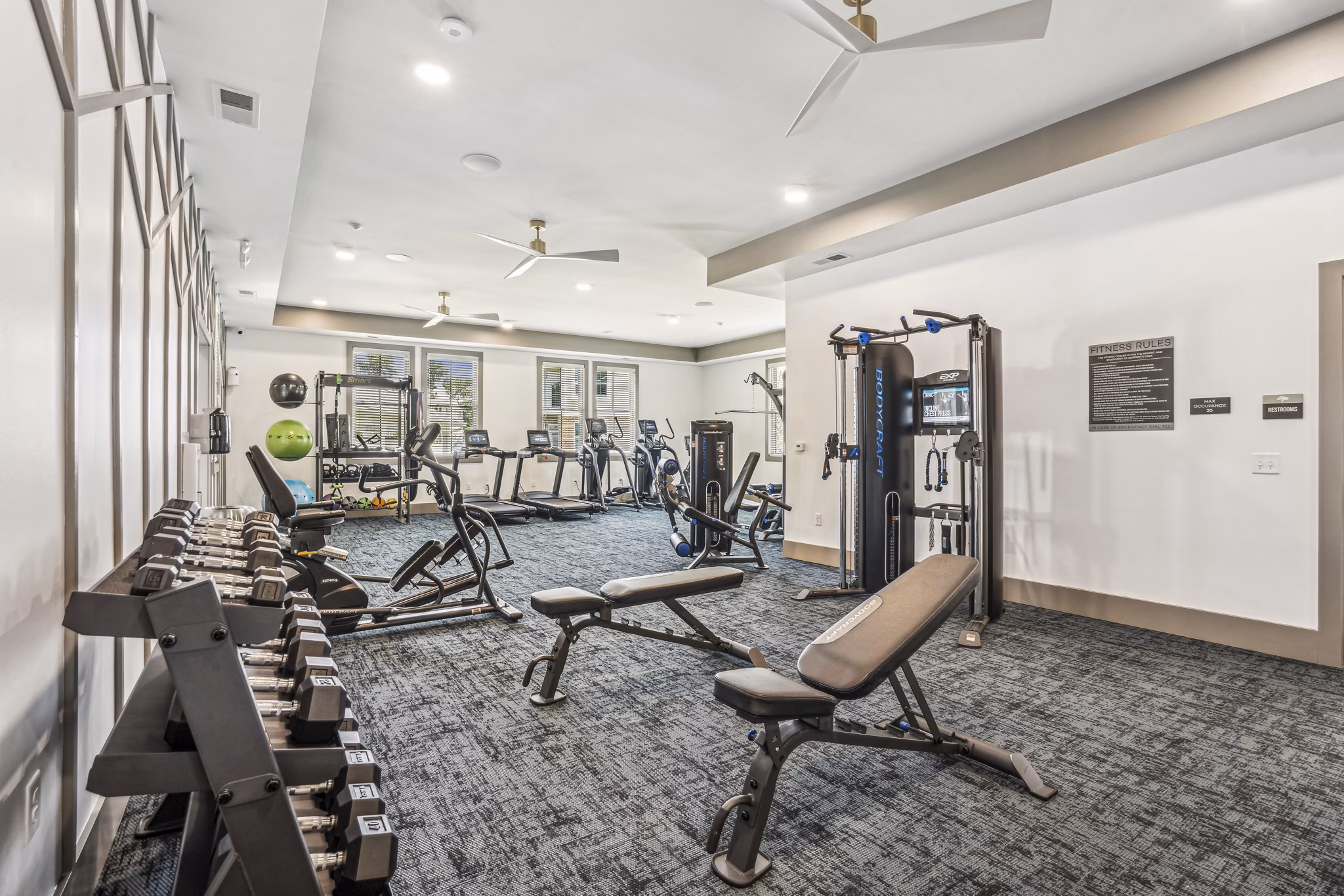 fitness center at 4000 Margaret Apartments