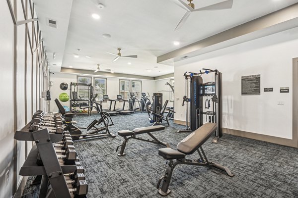 Modern fitness center with state-of-the-art equipment at 4000 Margaret Apartments