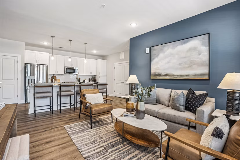 living room at 4000 Margaret Apartments