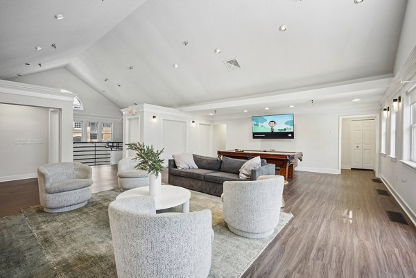 Clubhouse at Columbia Crossing Apartments offering modern facilities and stylish interiors, ideal for social events and gatherings