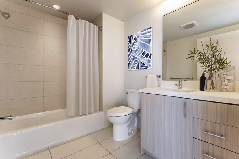 bathroom at Solaire Apartments