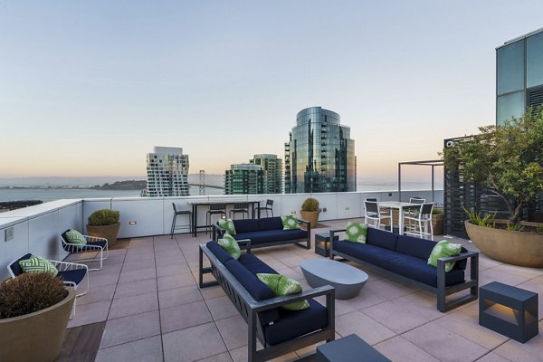 rooftop deck at Solaire Apartments