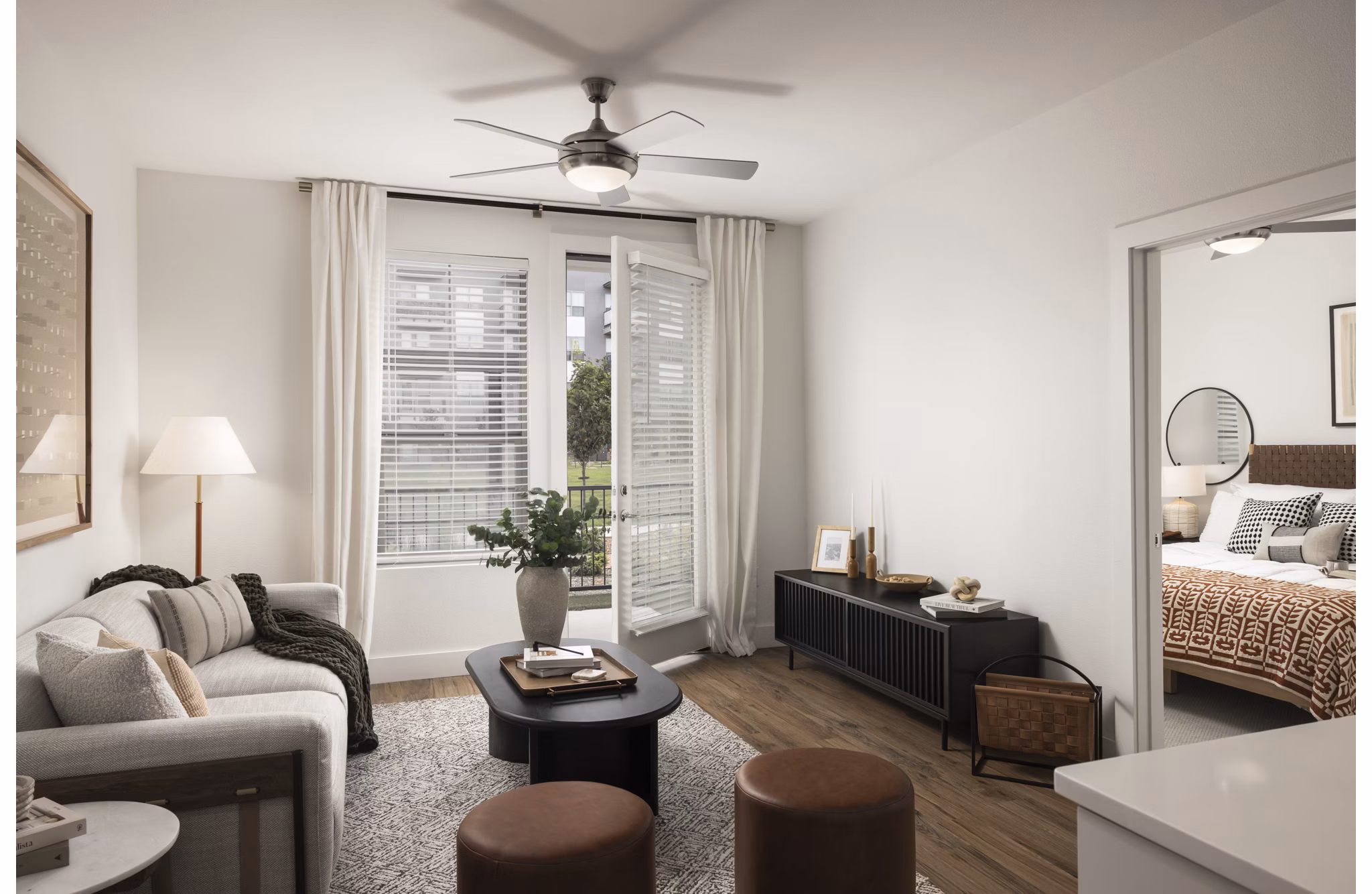 living room at The Taylor at Greenway Apartments