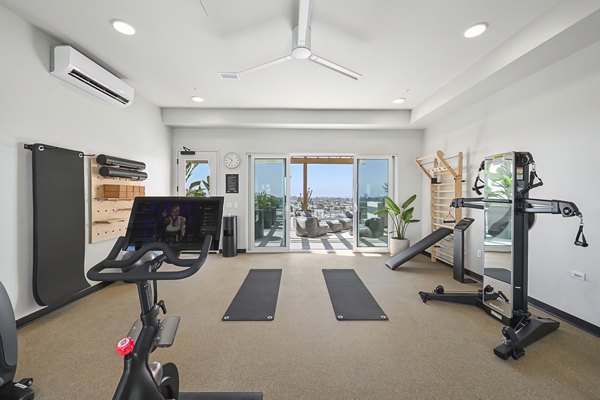 fitness center at The Parkline Apartments