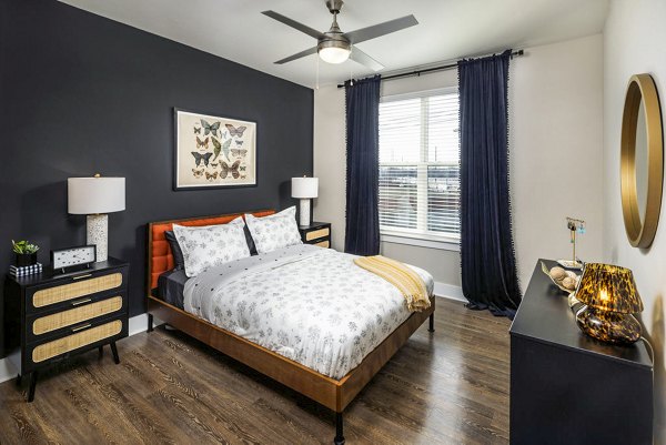 Cozy bedroom with modern decor in Broadstone Berry Hill Apartments