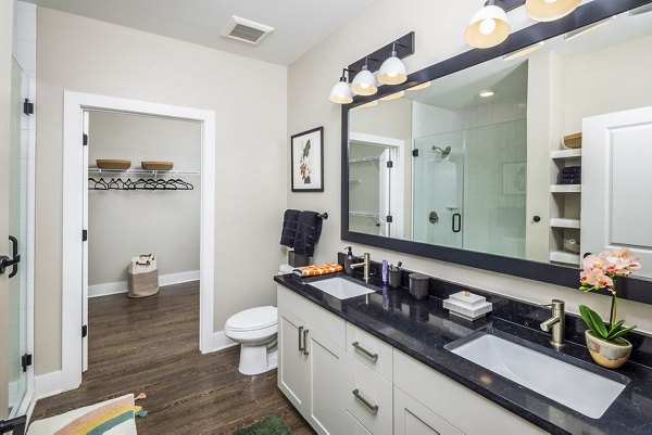 Modern bathroom with sleek fixtures at Broadstone Berry Hill Apartments