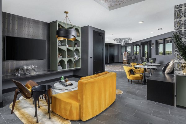 Clubhouse featuring modern seating and bar area in Broadstone Berry Hill luxury apartments