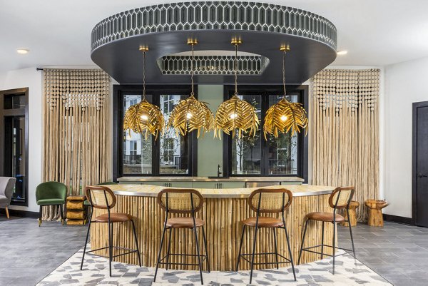 Welcoming clubhouse lobby with modern decor at Broadstone Berry Hill Apartments designed for luxury and comfort in Nashville living