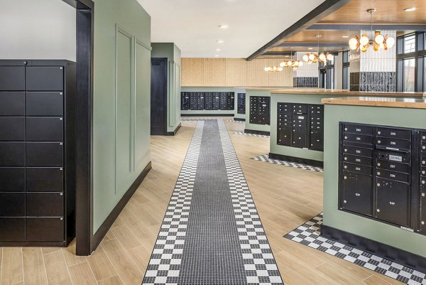 Elegant clubhouse lobby with modern furnishings at Broadstone Berry Hill Apartments, ideal for social gatherings and community events