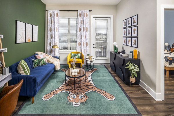 Broadstone Berry Hill: Cozy living room with stylish decor and abundant natural light