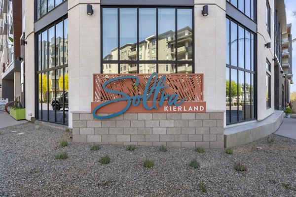 Signage at Soltra at Kierland: Luxury apartments featuring modern design in prime Scottsdale location