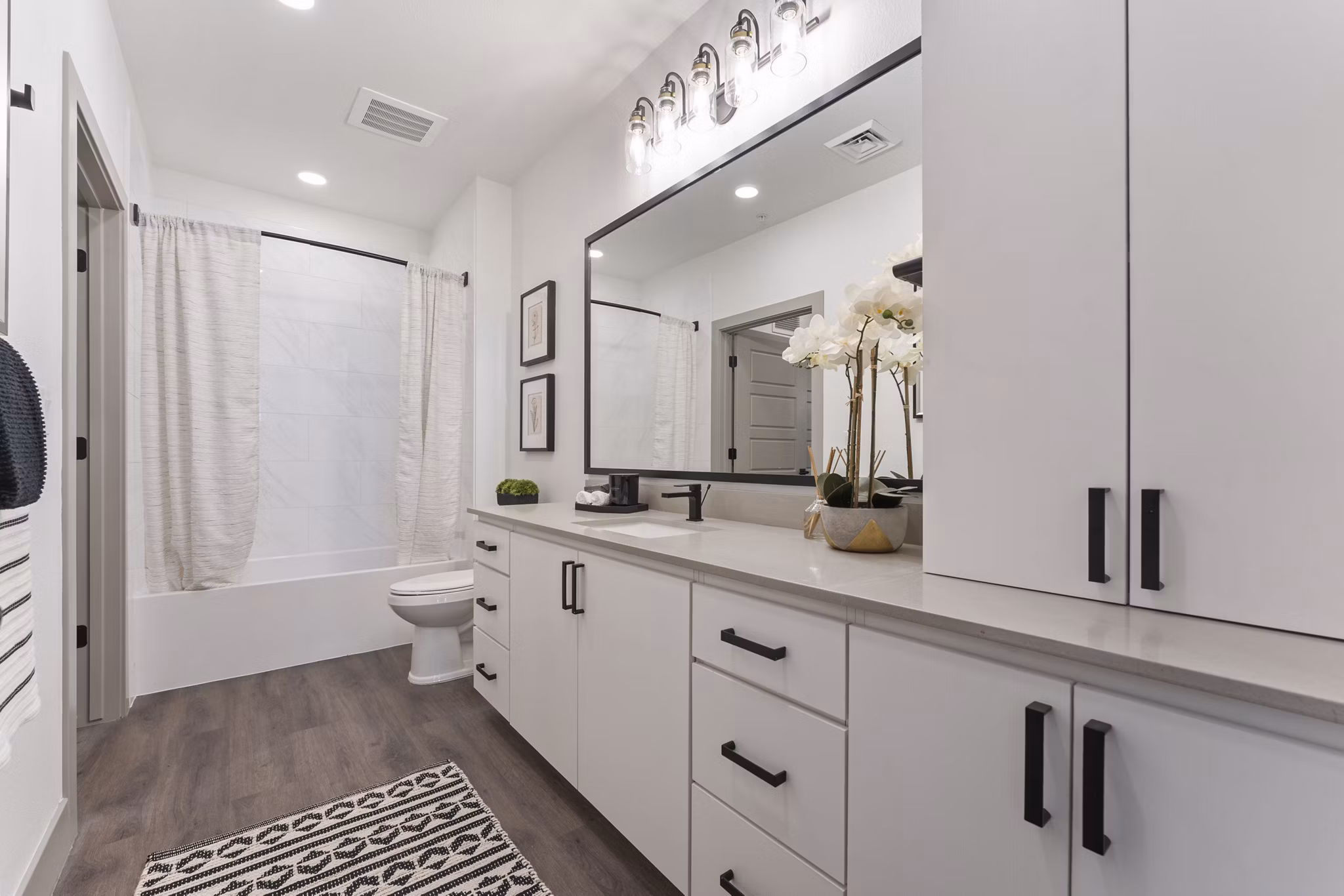 Luxury bathroom with elegant fixtures at Soltra at Kierland Apartments