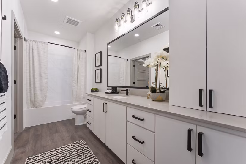 Luxury bathroom with elegant fixtures at Soltra at Kierland Apartments