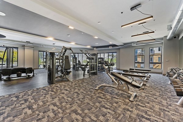 State-of-the-art fitness center with modern equipment at Soltra at Kierland Apartments
