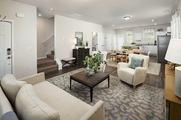 living room at Townes at Hamilton Apartments
