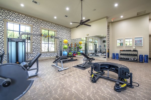 State-of-the-art fitness center with modern equipment at Olympus Team Ranch Apartments, ideal for active lifestyles