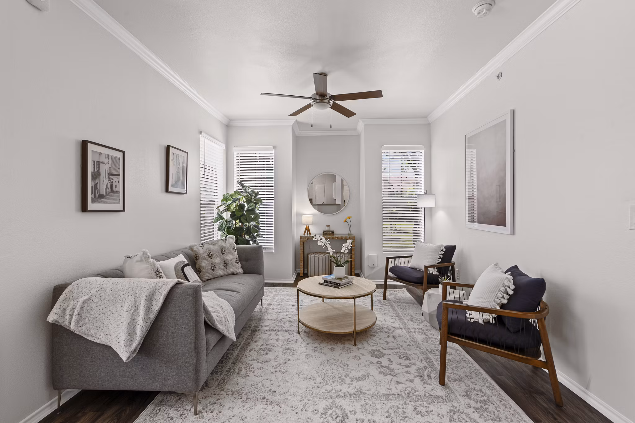 living room at Estates at Team Ranch Apartments