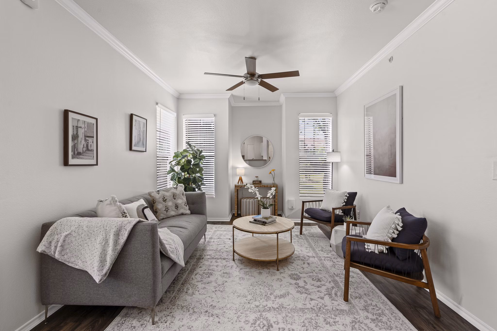 living room at Estates at Team Ranch Apartments