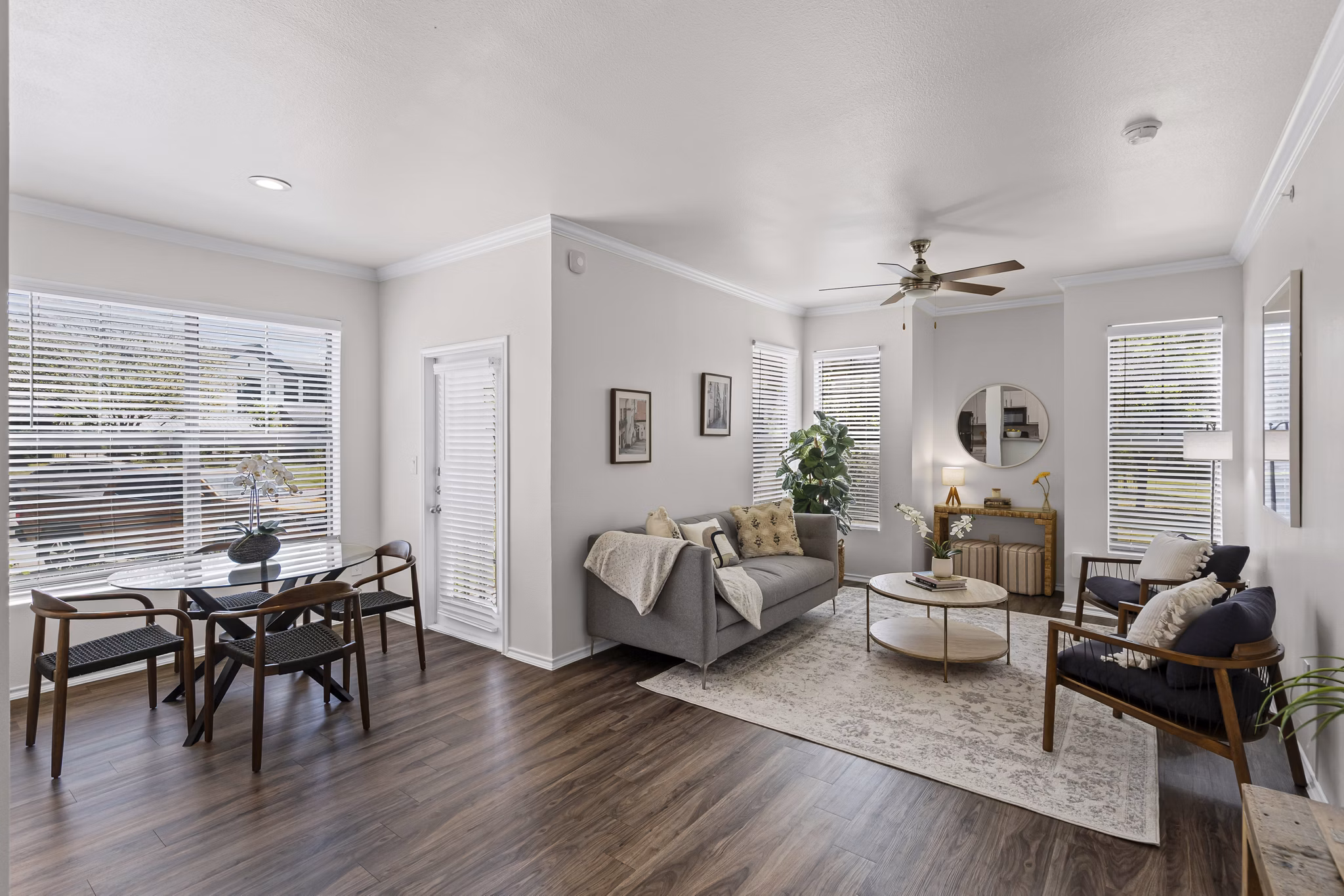 living room at Estates at Team Ranch Apartments