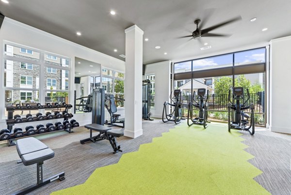 fitness center at Ventura Research Park Apartments