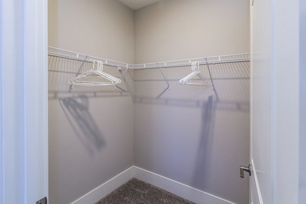 Retreat at Patriot Park Apartments: Bedroom closet with ample storage options