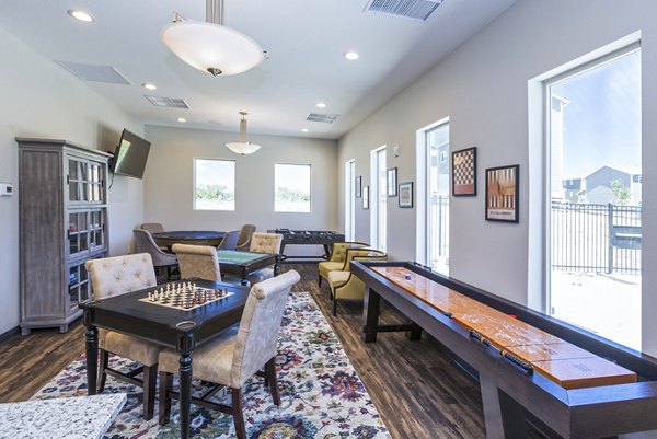 clubhouse game room at Retreat at Patriot Park Apartments