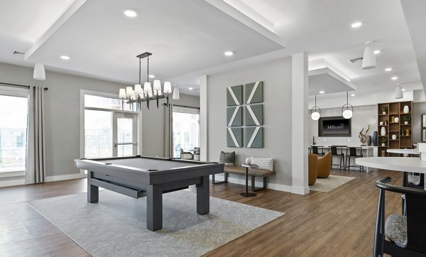 Clubhouse with modern design at Millyard at Meadow Commons Apartments