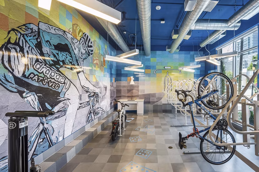 bike storage at 505 Courtland Apartments
