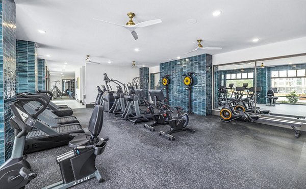 Fitness center featuring state-of-the-art equipment at The Premier Apartments
