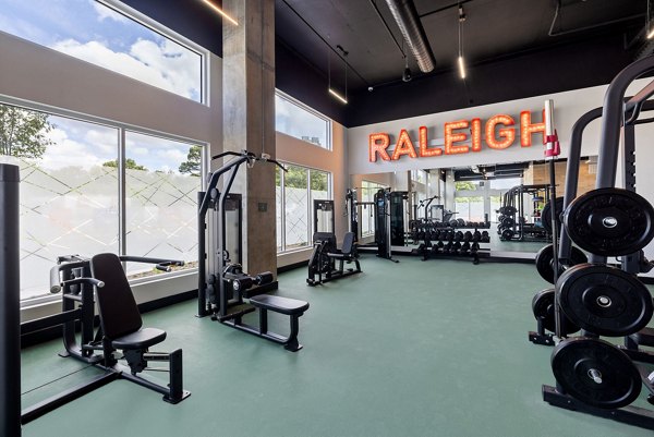 fitness center at Mira Raleigh Apartments